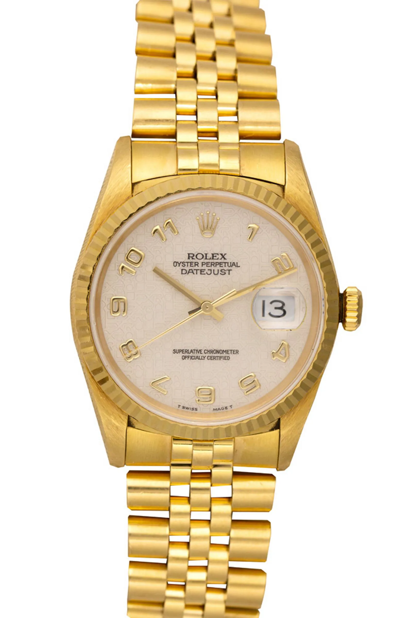 Rolex Datejust 36 16238 Yellow gold Cream