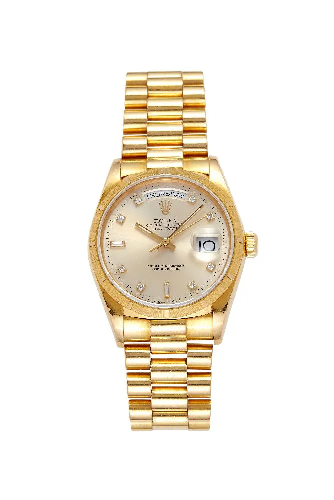 Rolex Day-Date 36 18048 36mm Yellow gold Silver