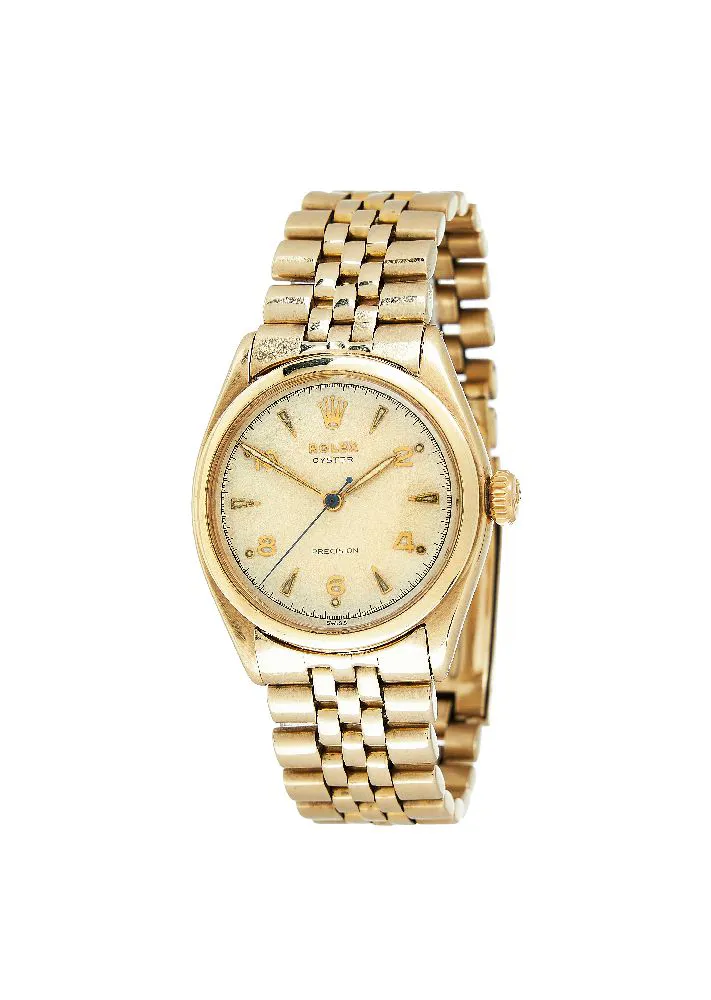 Rolex Oyster Perpetual 6022 32mm Yellow gold Silver