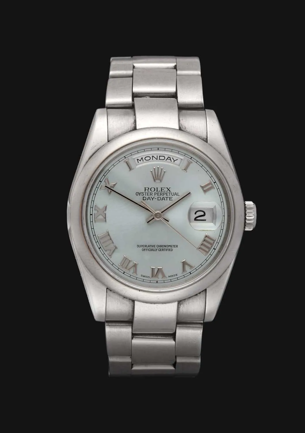 Rolex Day-Date 36 118209 White gold Silver