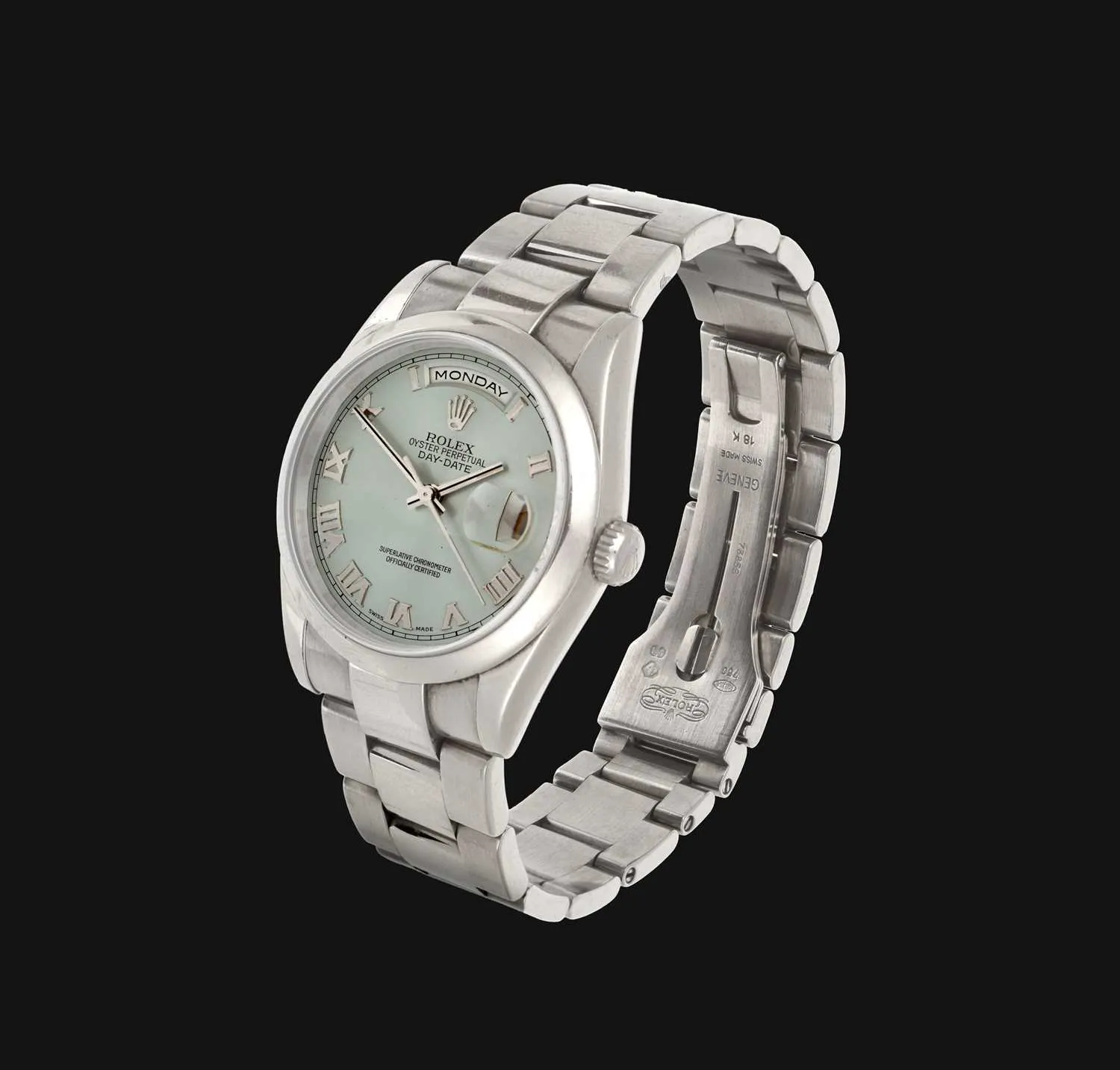 Rolex Day-Date 36 118209 White gold Silver 1