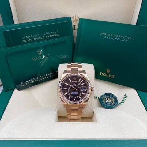 Rolex Sky-Dweller 326935 42mm Rose gold Brown