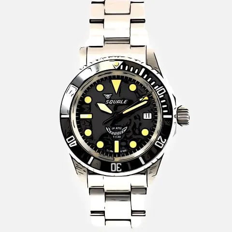 Squale Y1545 40mm Stainless steel Black