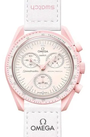 Swatch Moonswatch SO33P100 42mm Ceramic Pink