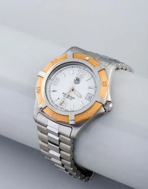 TAG Heuer Professional WN1115 38mm Yellow gold and stainless steel White