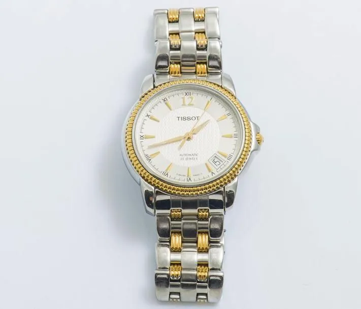 Tissot T-Classic 37mm Yellow gold and Stainless steel Silver