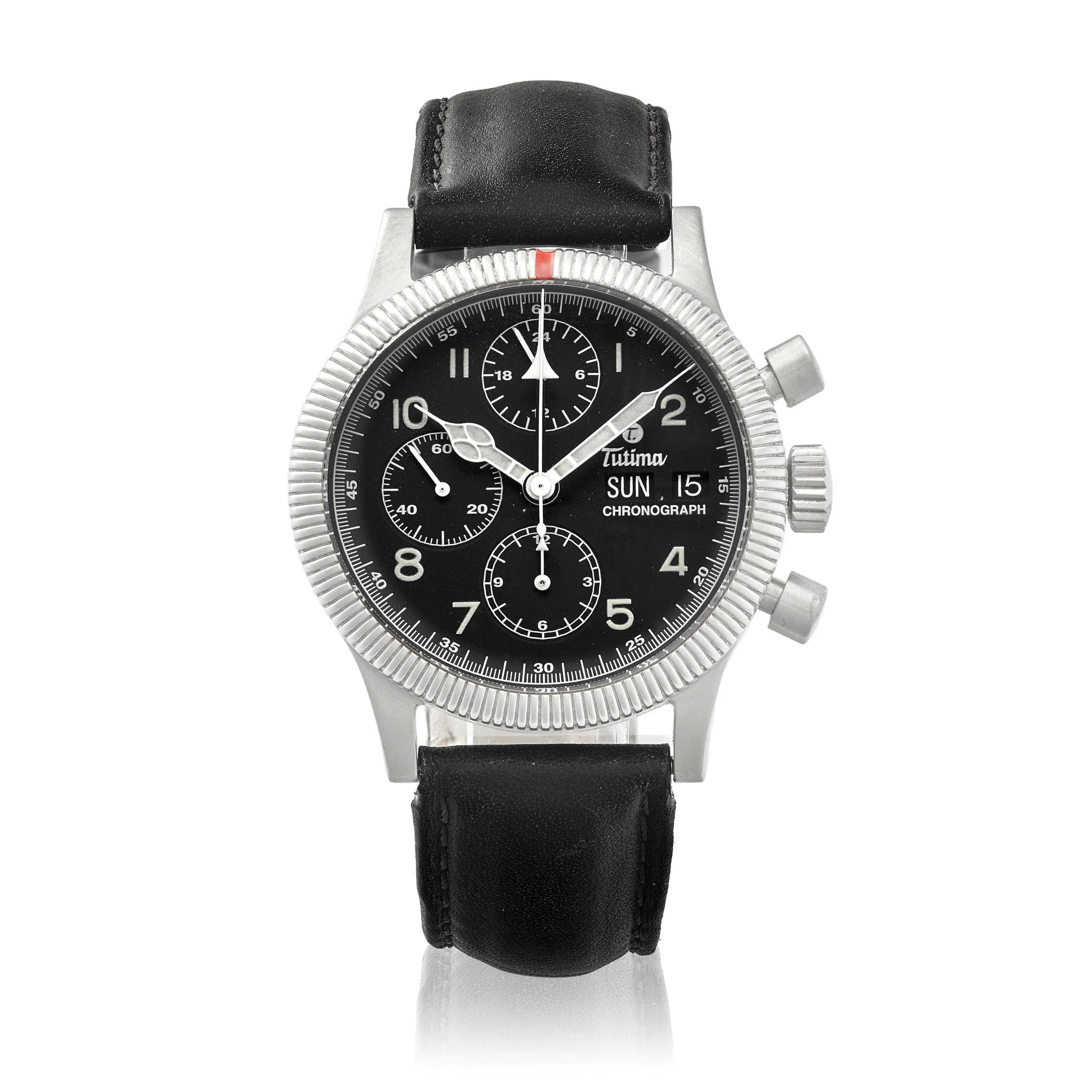 Tutima Flieger 758 38.5mm Stainless steel Black