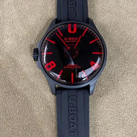 U-Boat 8466 44mm Stainless steel Black and Red