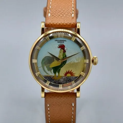 Universal Genève Polerouter 1024-1 35mm Yellow gold Enamel