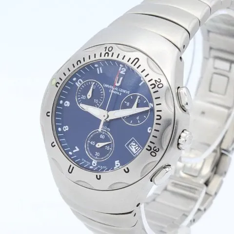 Universal Genève Compax 853830 35mm Stainless steel Blue