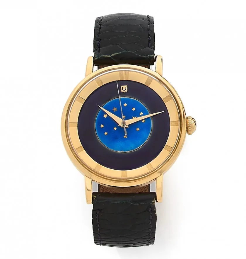 Universal Genève Polerouter 36mm Yellow gold Blue