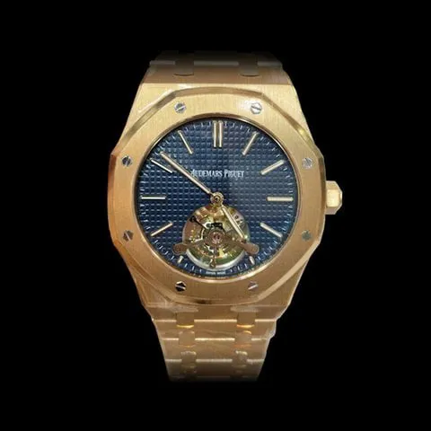 Audemars Piguet Royal Oak Tourbillon 26510OR.OO.1220OR.01 41mm Rose gold Blue