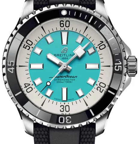 Breitling Superocean A17376211L2S1 44mm Stainless steel Turquoise