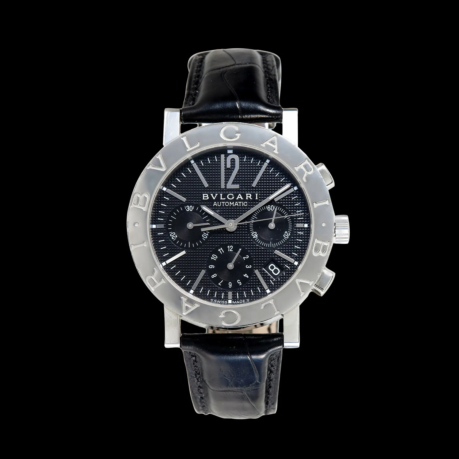 Bulgari BB38SLCH 30mm Stainless steel Black