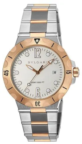 Bulgari Diagono DP41WSPGSD Stainless steel White