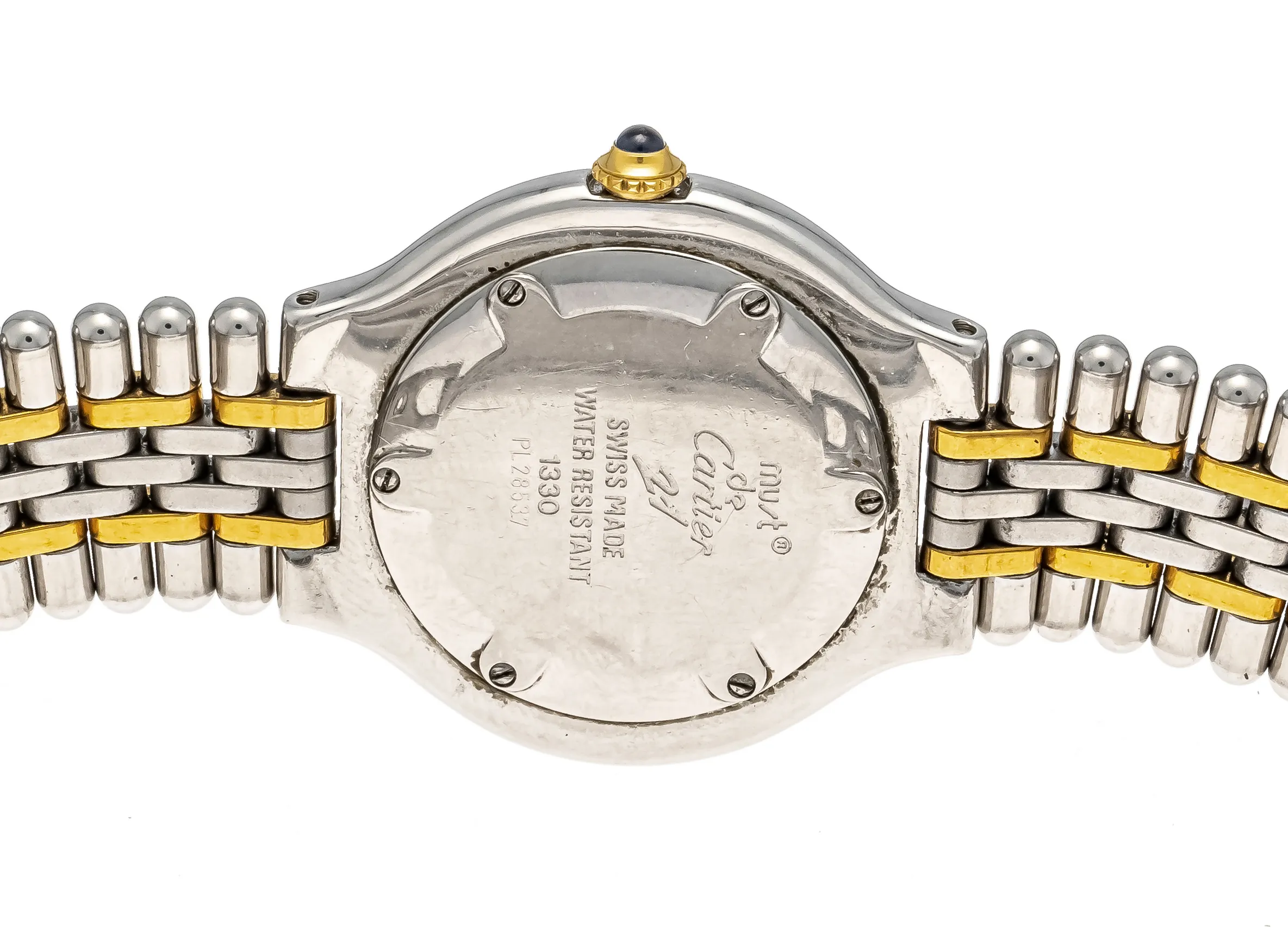 Cartier Must 21 1330 31mm Yellow gold and stainless steel Silver 1