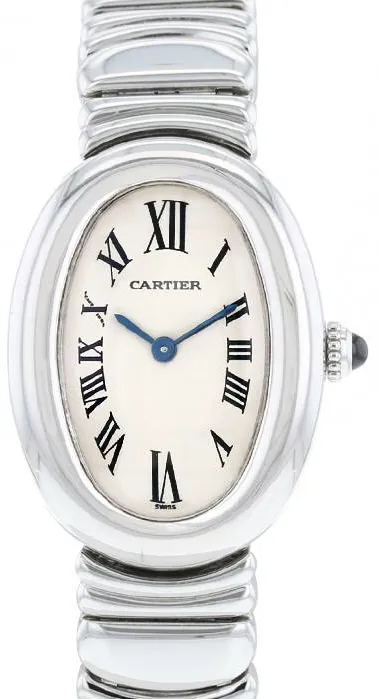 Cartier Baignoire 1955 23mm White gold Cream