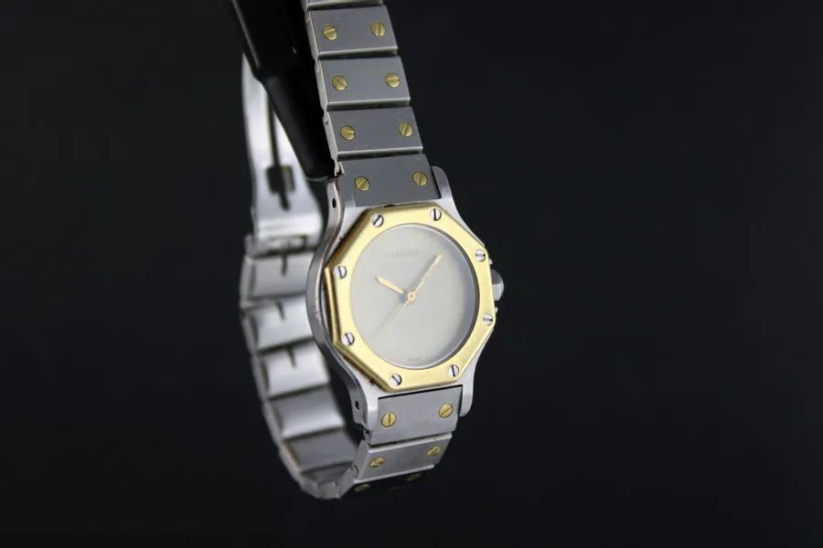 Cartier Santos 0907 24mm Yellow gold and Stainless steel Gray