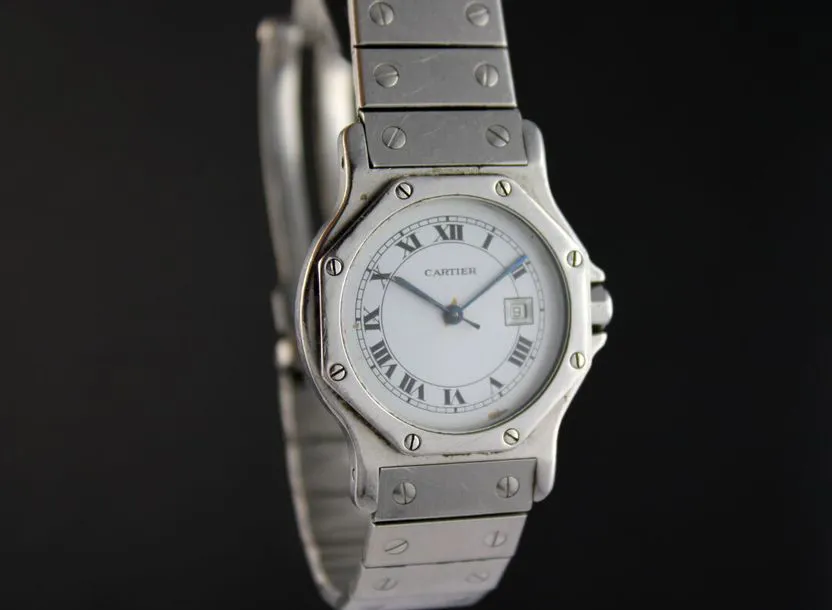 Cartier Santos 2965 29mm Stainless steel White