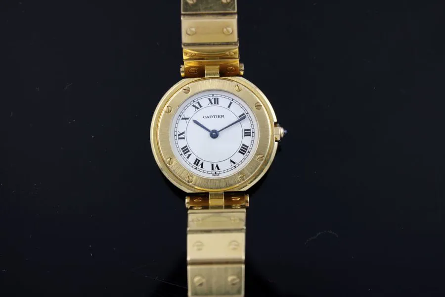 Cartier Santos 8191 28mm Yellow gold White