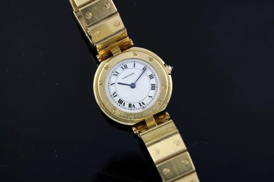 Cartier Santos 8191 28mm Yellow gold White 1