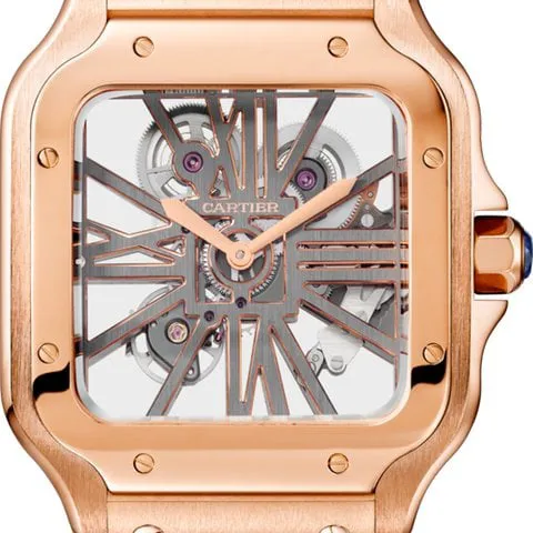 Cartier Santos WHSA0016 28mm Rose gold Transparent