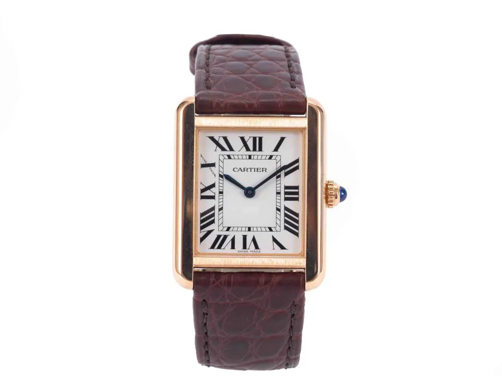 Cartier Tank 3168 24.5mm Stainless steel White