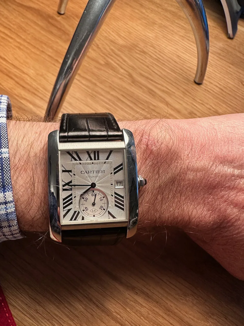 Cartier Tank W5330003 35mm Steel White 4