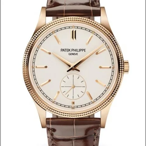 Patek Philippe Calatrava 6119R-001 39mm Rose gold Silver