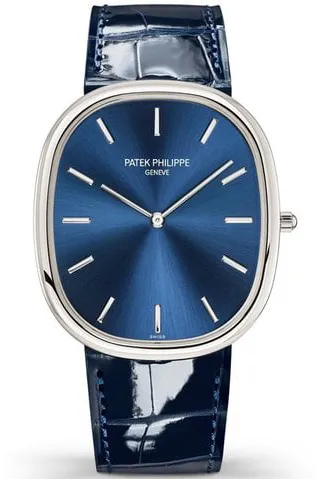 Patek Philippe Golden Ellipse 5738P-001 34.5mm Platinum Blue