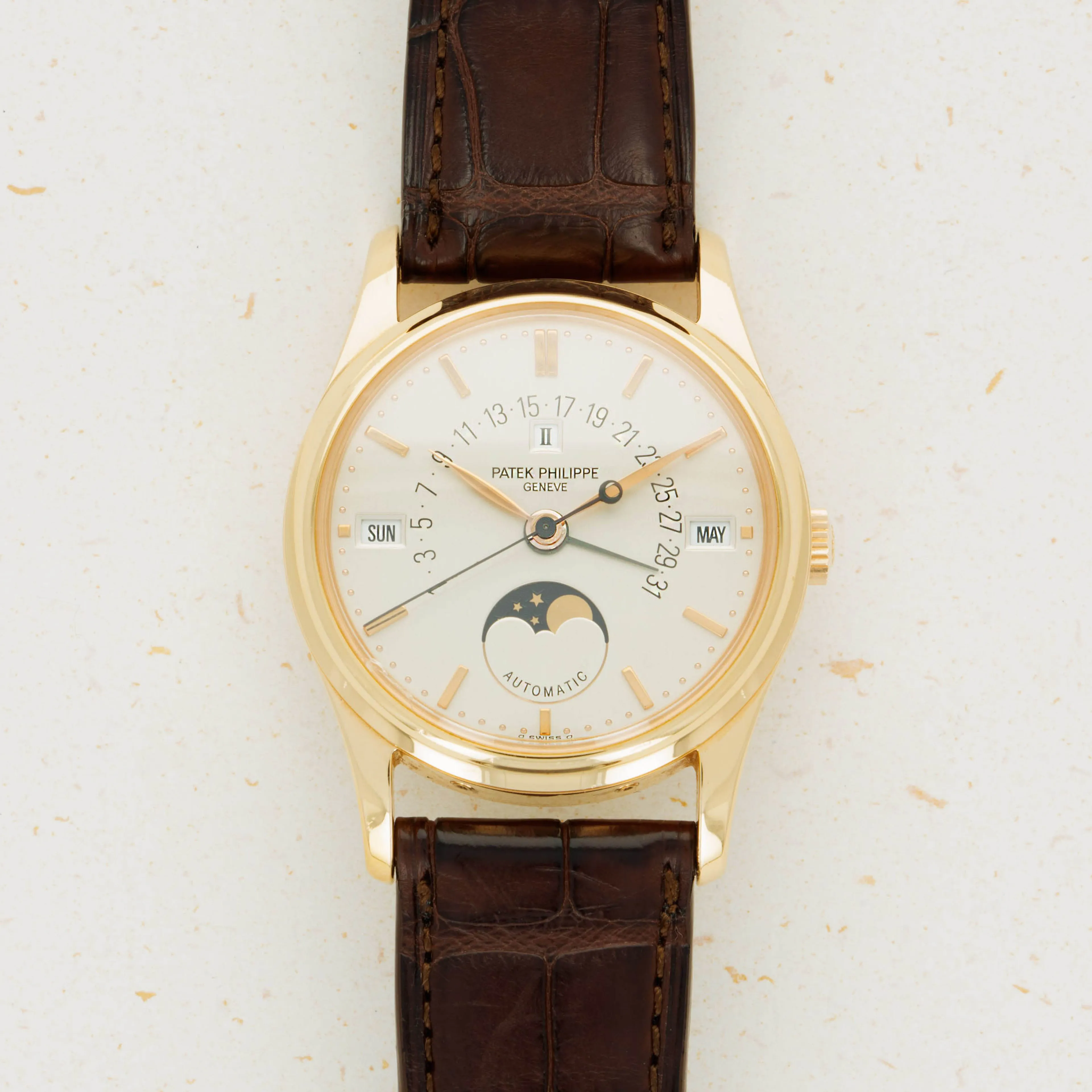 Patek Philippe Perpetual Calendar 5050R 35.5mm Rose gold Silver