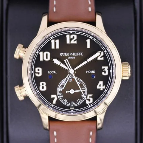 Patek Philippe Calatrava Pilot Travel Time 7234R-001 37.5mm Rose gold Brown