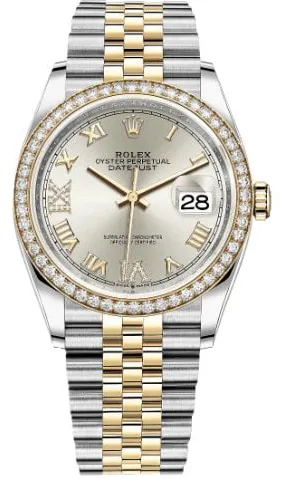 Rolex Datejust 36 126283RBR 36mm Yellow gold and Stainless steel Silver