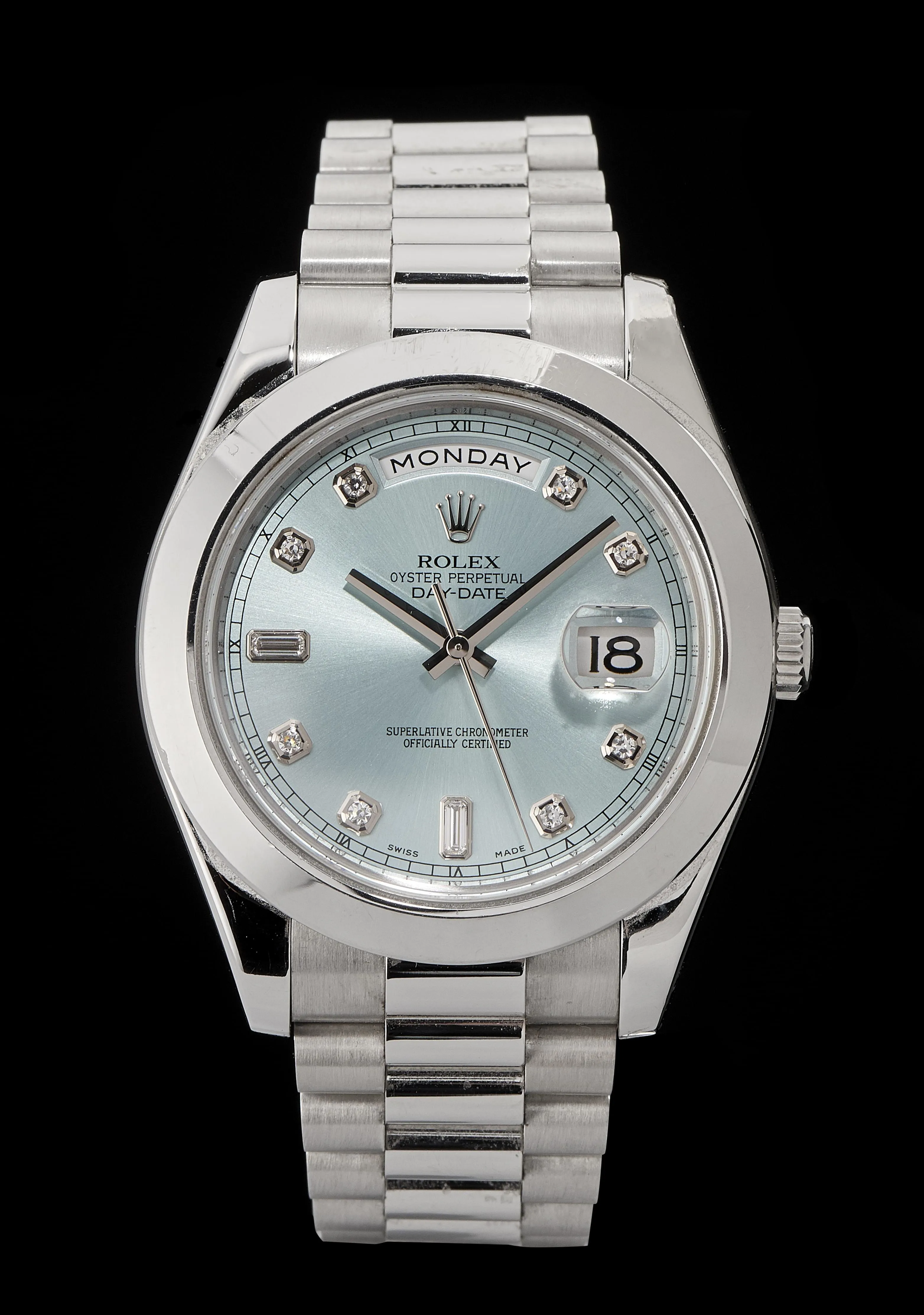 Rolex Day-Date II 218206 40mm Platinum Blue