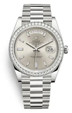 Rolex Day-Date 40 228349RBR 40mm White gold Silver