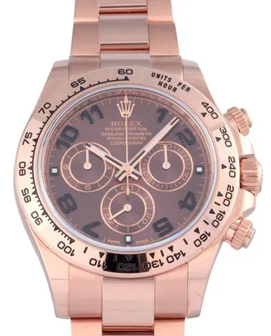 Rolex Daytona 116505 40mm Rose gold Brown