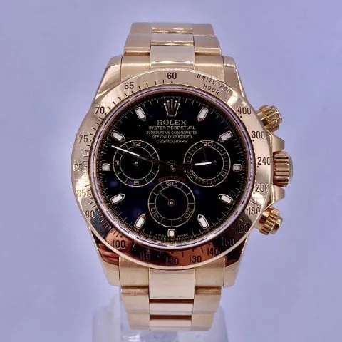 Rolex Daytona 116528 40mm Yellow gold Black