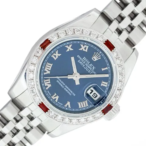 Rolex Lady-Datejust 179174 26mm Stainless steel Blue