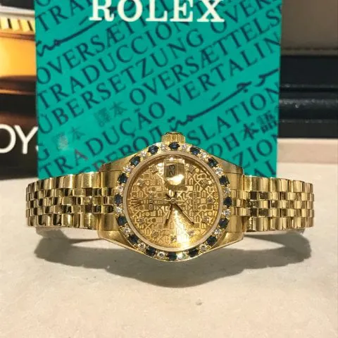 Rolex Lady-Datejust 69198 26mm Yellow gold Blue