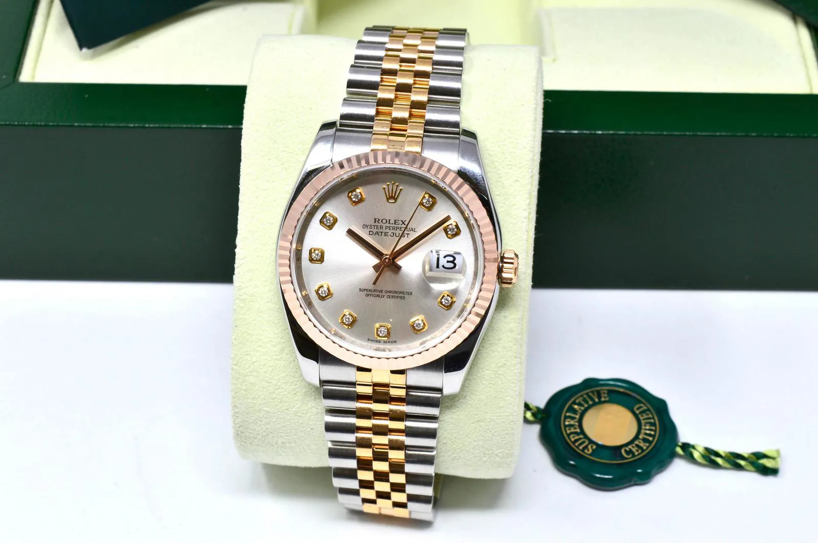 Rolex Datejust 36 116201 36mm Yellow gold and Stainless steel Silver