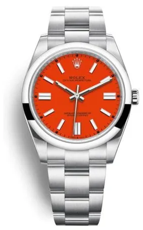 Rolex Oyster Perpetual 41 124300 41mm Stainless steel Red