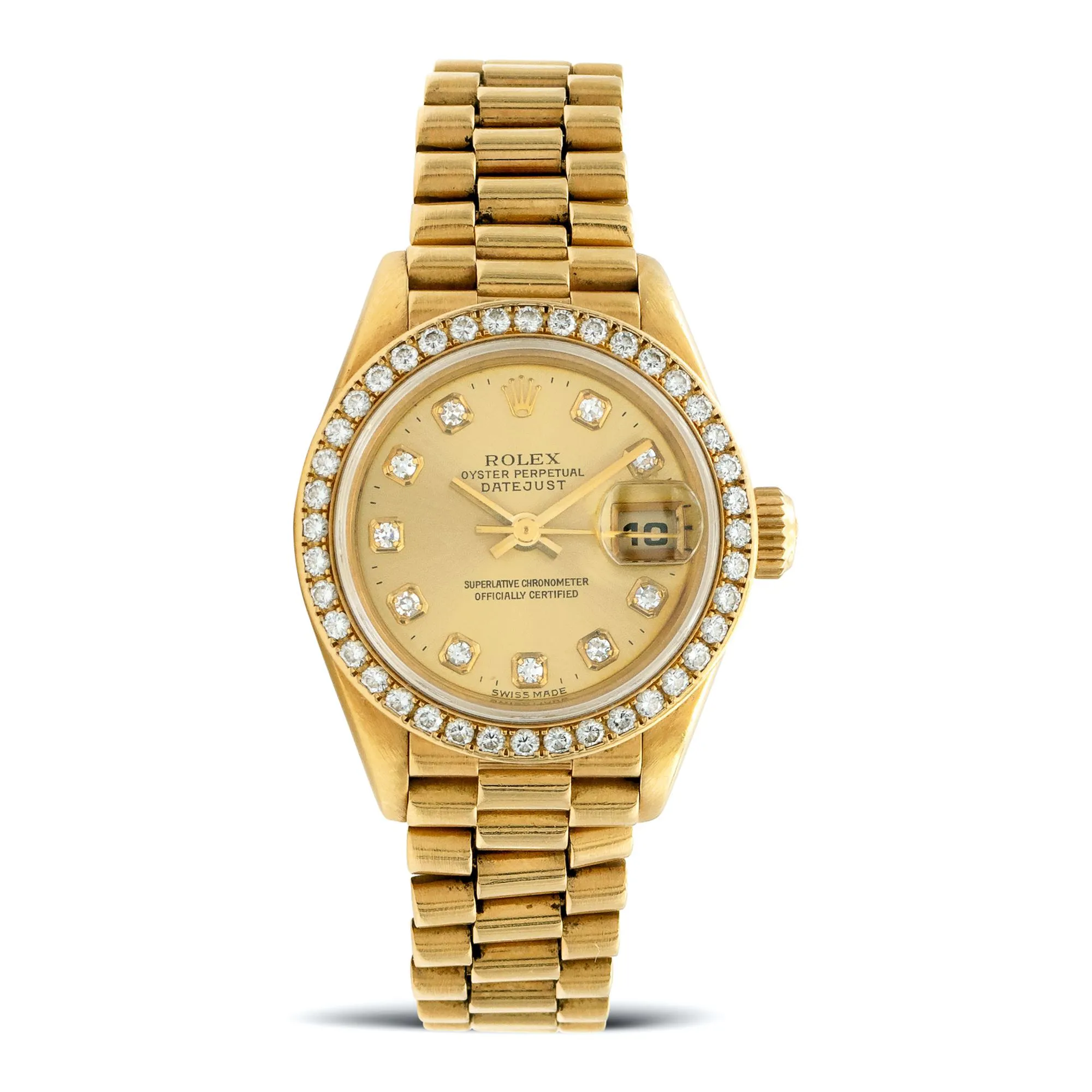 Rolex Lady-Datejust 69138 26mm Yellow gold Champagne