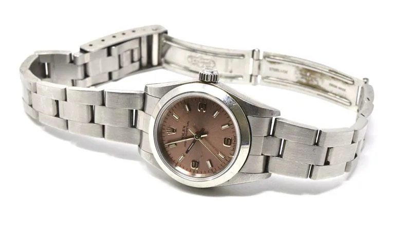 Rolex Oyster Perpetual 76080 24mm Stainless steel Salmon 3