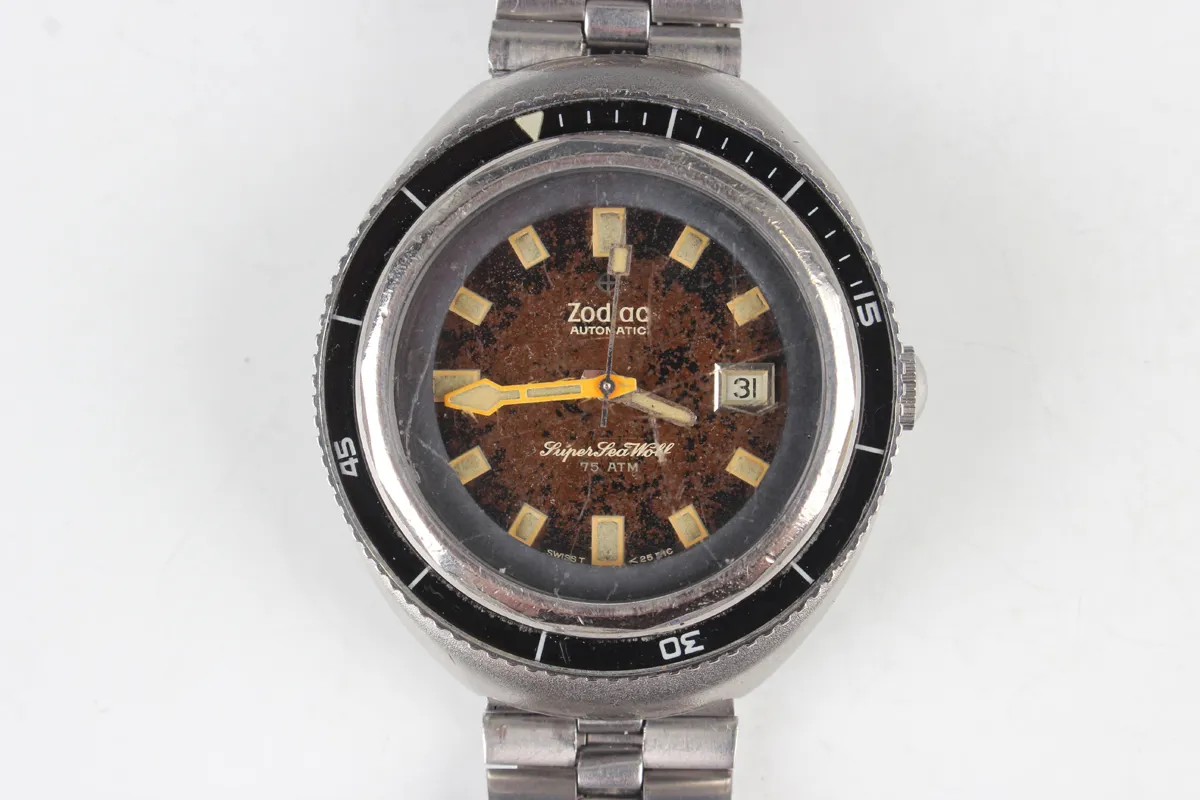 Zodiac Sea Wolf 44mm Stainless steel Brown