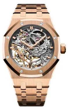 Audemars Piguet Royal Oak Double Balance Wheel Openworked 15467OR.OO.1256OR.01 37mm Rose gold Transparent