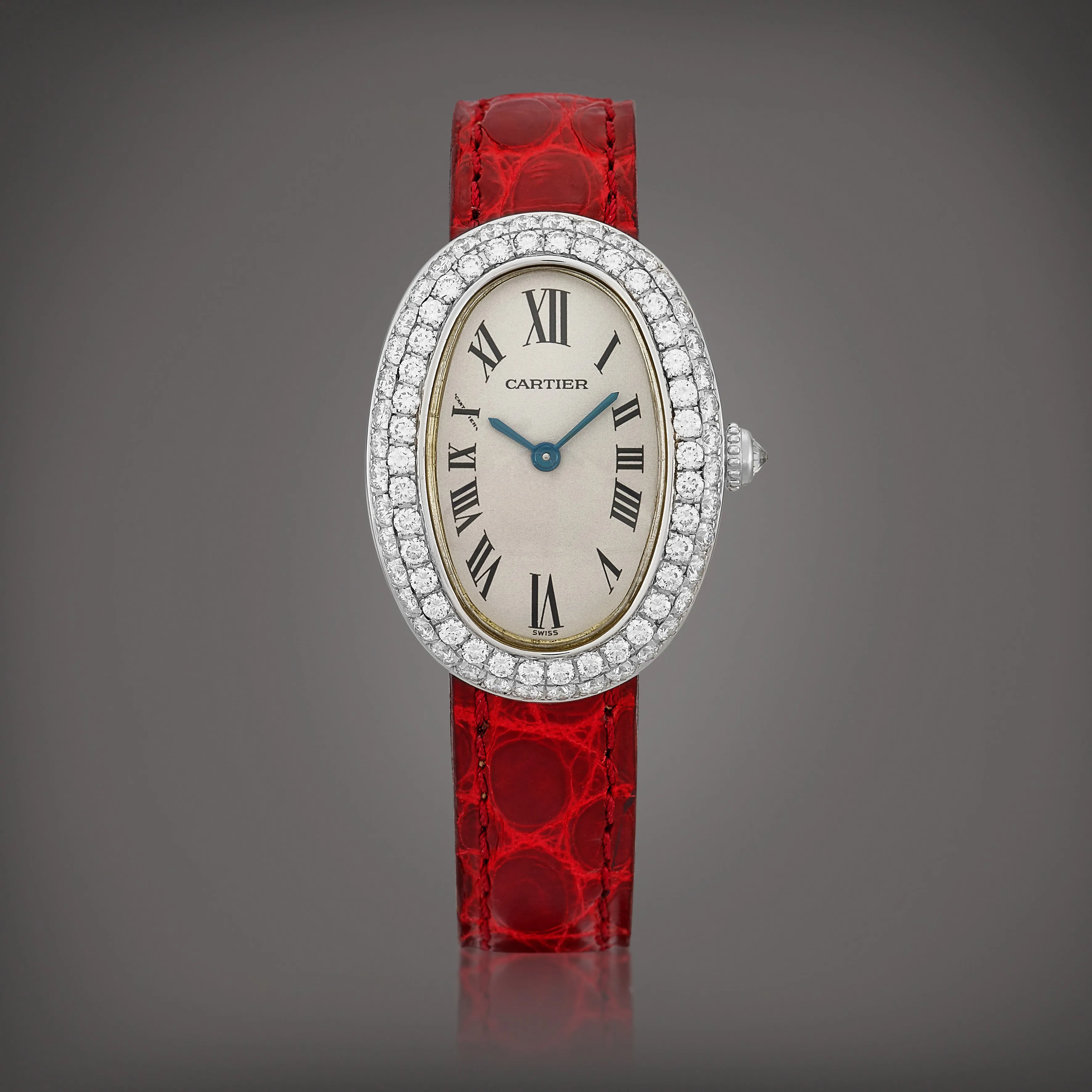 Cartier Baignoire 1955 31mm White gold Silver