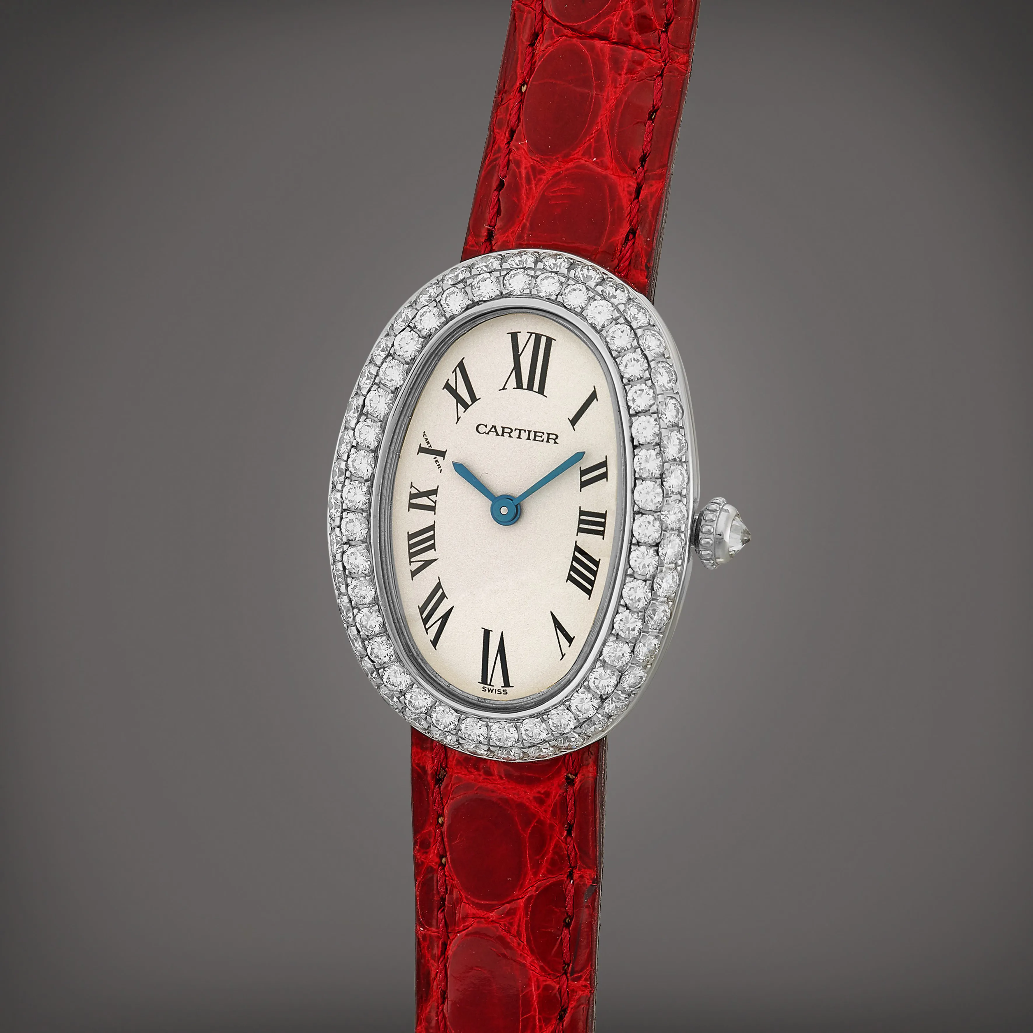 Cartier Baignoire 1955 31mm White gold Silver 1