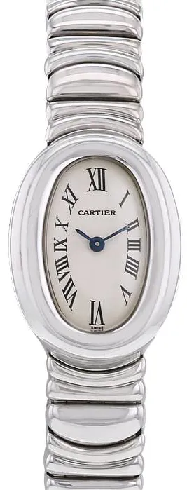 Cartier Baignoire 2369 18mm White gold White