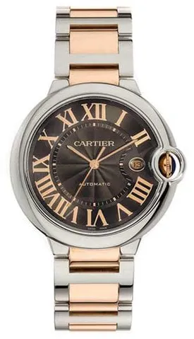 Cartier Ballon Bleu W6920032 42mm Yellow gold and Stainless steel Brown