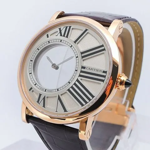 Cartier Rotonde W1556223 42mm Rose gold Silver